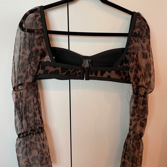 Fashion Nova Leapord Print Crop Top Bralette - Picture 2 of 4